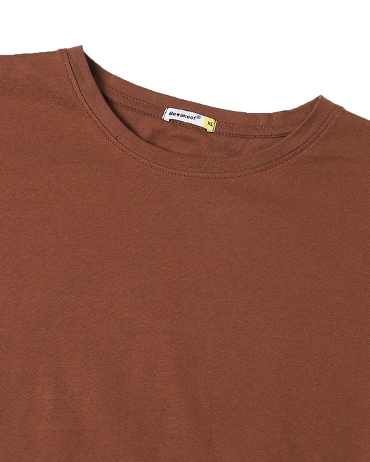 Shop Killer Brown Plus Size Half Sleeve T-shirt