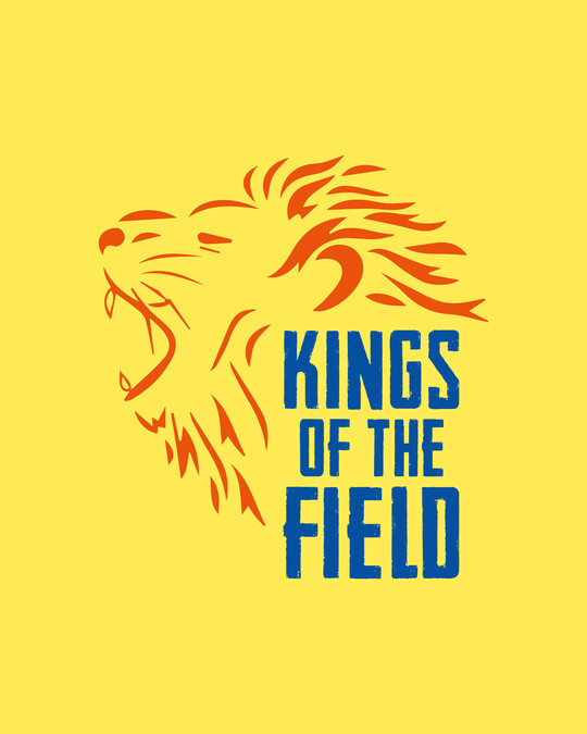 Shop Kings Of The Field Half Sleeve T-Shirt Pineapple Yellow-Full