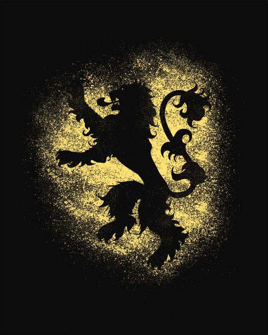 Shop Lannister Grunge Half Sleeve T-Shirt (GTL)