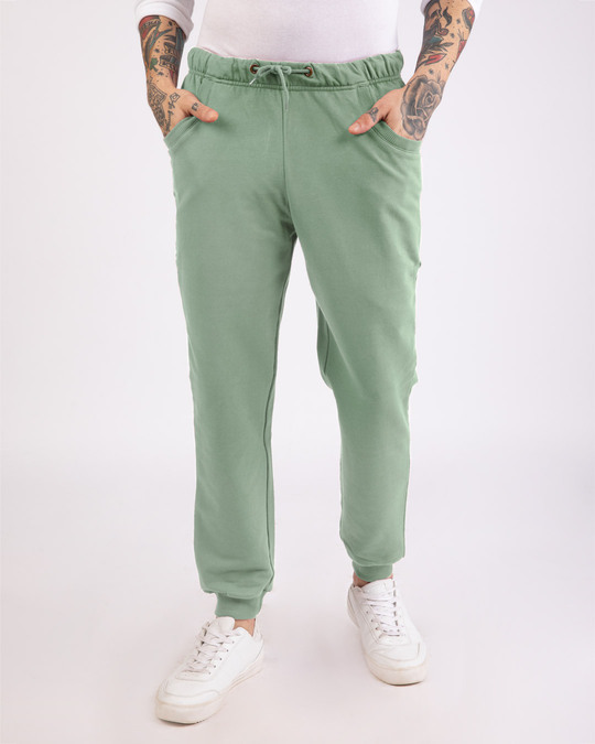 mens joggers green