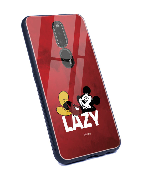 Shop Lazy Mickey Oppo F11 Pro Glass Mobile Cover-Back