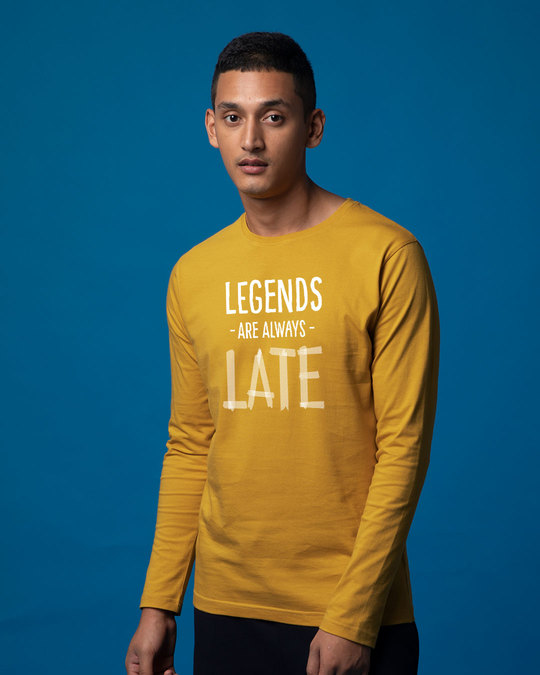 Shop Legends Are Late Full Sleeve T-Shirt-Back