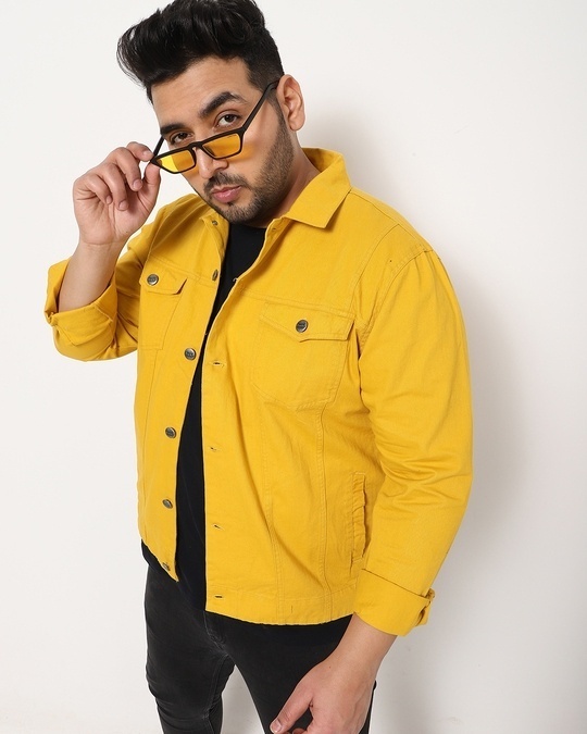 Shop Lemon Curry Plus Size Twill Jacket-Front