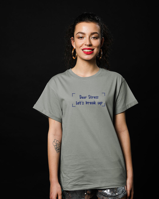 Shop Let's Break Up Boyfriend T-Shirt-Front