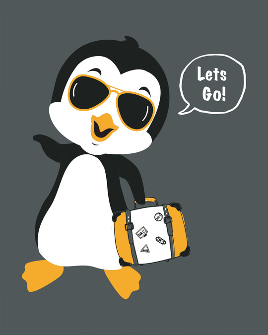 Buy Let's Go Penguin Printed Full Sleeve T-Shirt For Women Online India ...
