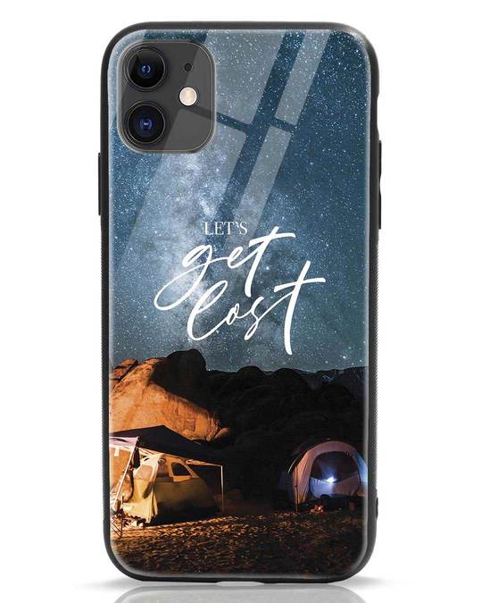 Shop Lets Get Lost Space iPhone 11 Glass Mobile Cover-Front