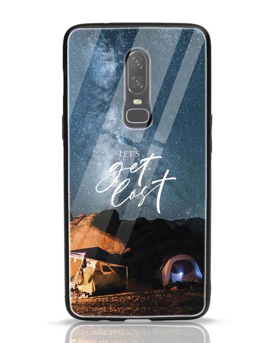 Shop Lets Get Lost Space OnePlus 6 Glass Mobile Cover-Front