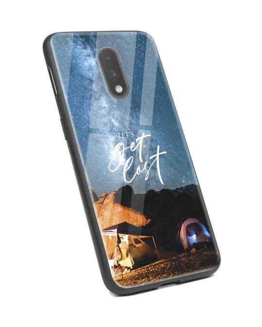Shop Lets Get Lost Space OnePlus 7 Glass Mobile Cover-Back