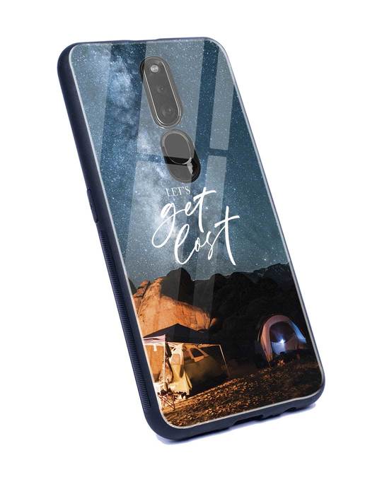 Shop Lets Get Lost Space Oppo F11 Pro Glass Mobile Cover-Back