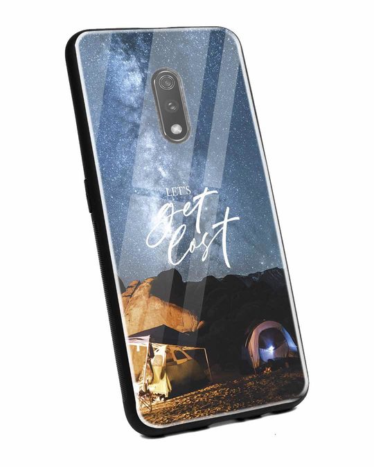 Shop Lets Get Lost Space Realme X Glass Mobile Cover-Back