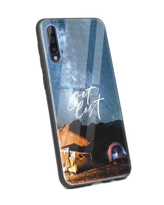Shop Lets Get Lost Space Samsung Galaxy A50 Glass Mobile Cover-Back