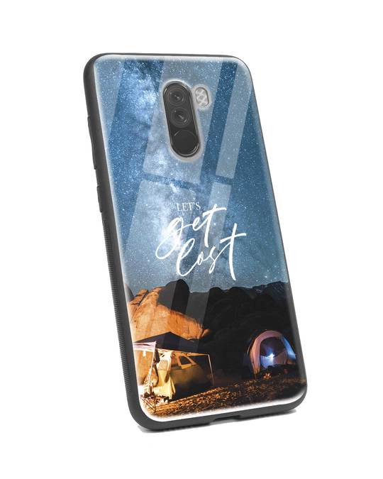 Shop Lets Get Lost Space Xiaomi POCO F1 Glass Mobile Cover-Back