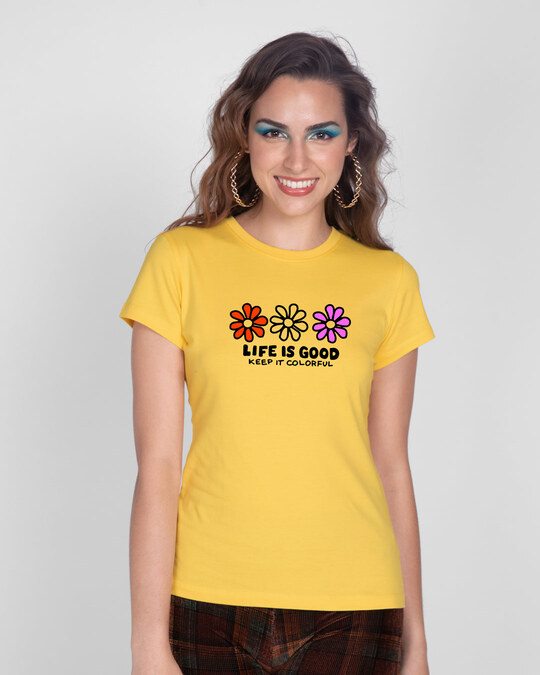 yellow life is good shirt