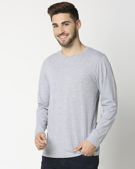 light grey full sleeve t shirt