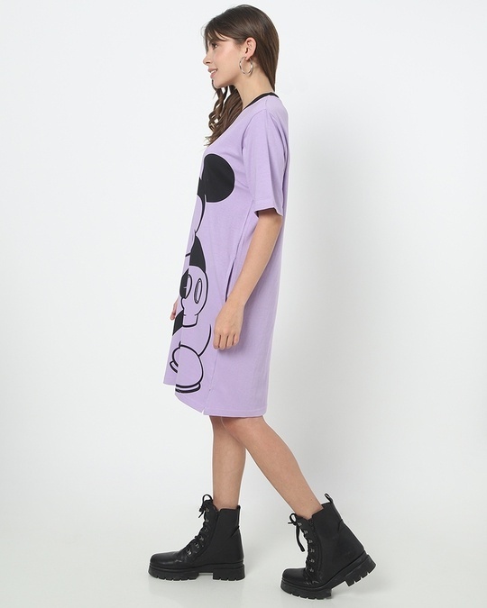 Shop Lilac Hyperprint T-shirt Dress-Back