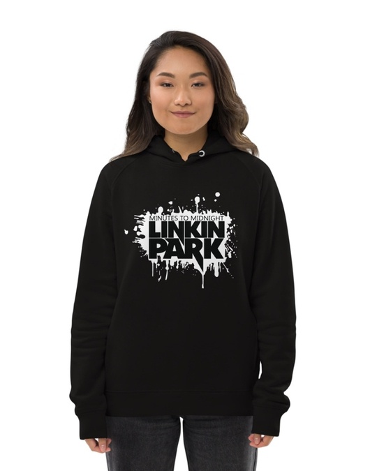 Shop Women's Black Linkin Park Print Regular Fit Hoodie-Front