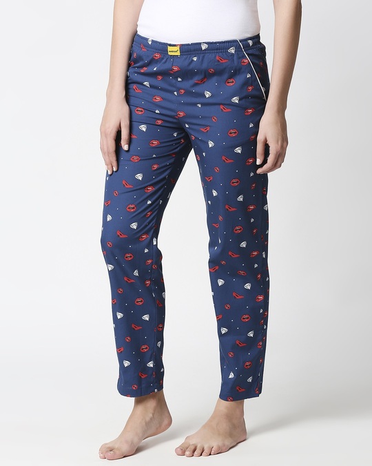 Lipstick &amp; Heels ! All Over Printed Pyjama