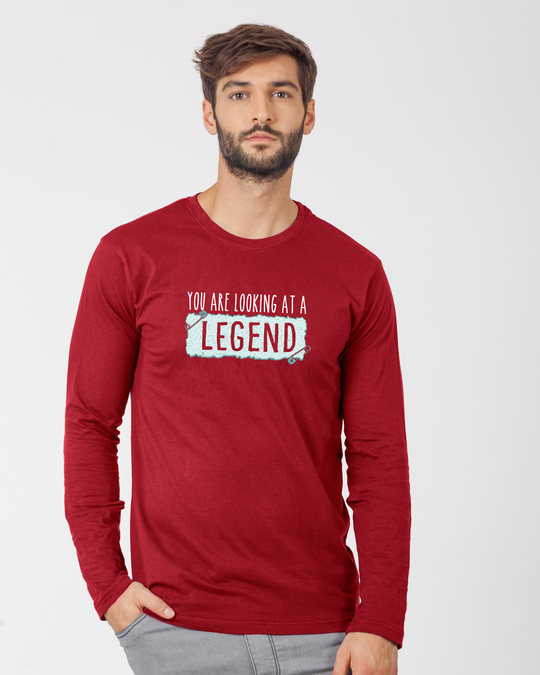 Shop Looking At A Legend Full Sleeve T-Shirt-Front