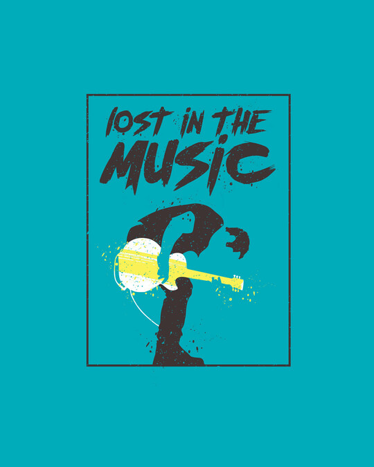 Shop Lost In The Guitar Half Sleeve T-Shirt-Full