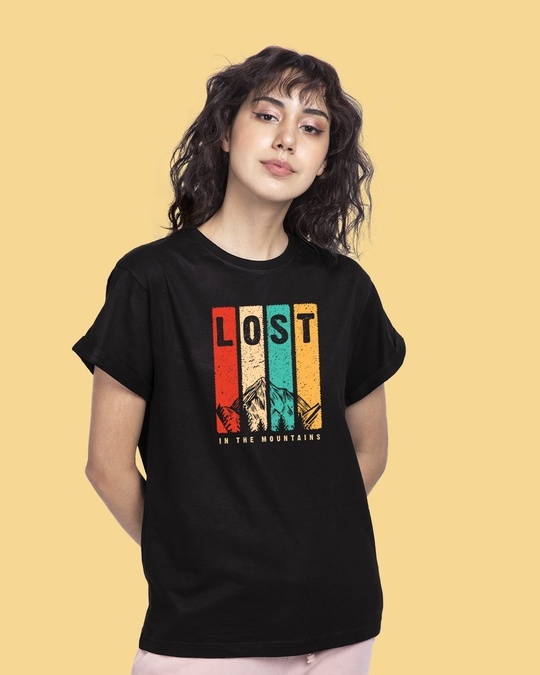Shop Lost Mountains Boyfriend T-Shirt-Front