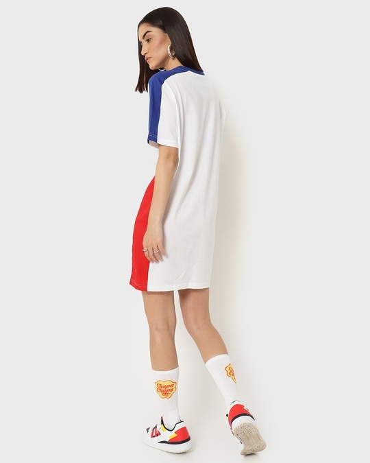 Shop Mickey Printed Color Block Dress-Design