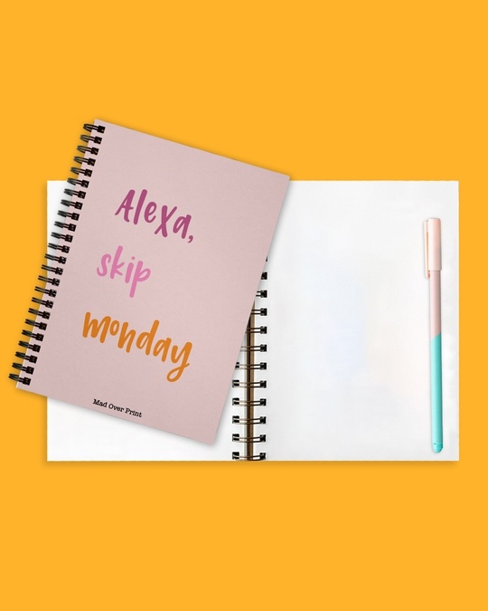 Shop Pink Alexa Skip Monday Notepad-Design