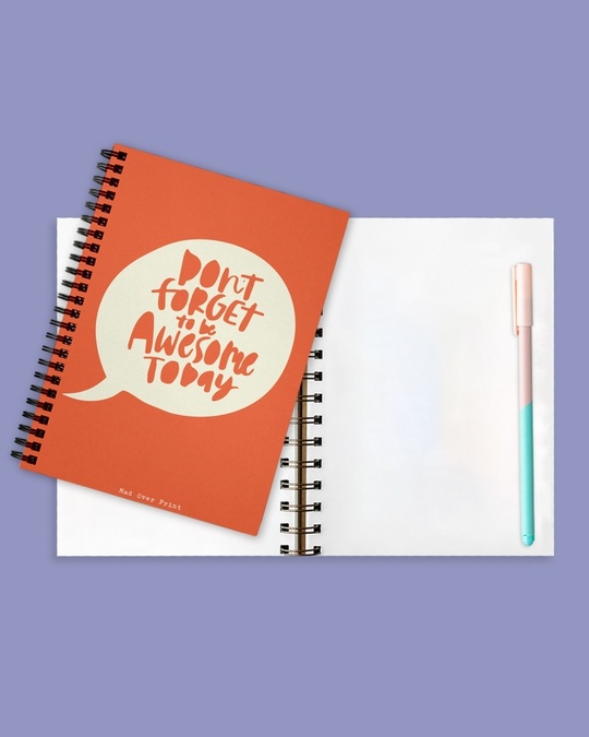 Shop Orange Be Awesome Today Notepad-Design