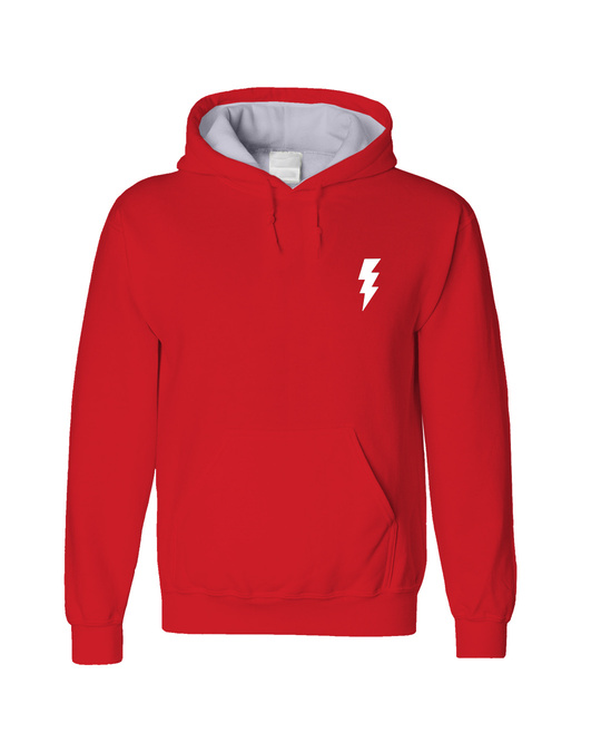 Shop Men's Red Bolt Hoodie Sweatshirt-Full