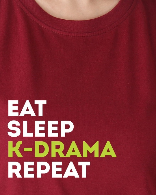 Shop Eat Sleep Kdrama Repeat Tshirt-Full