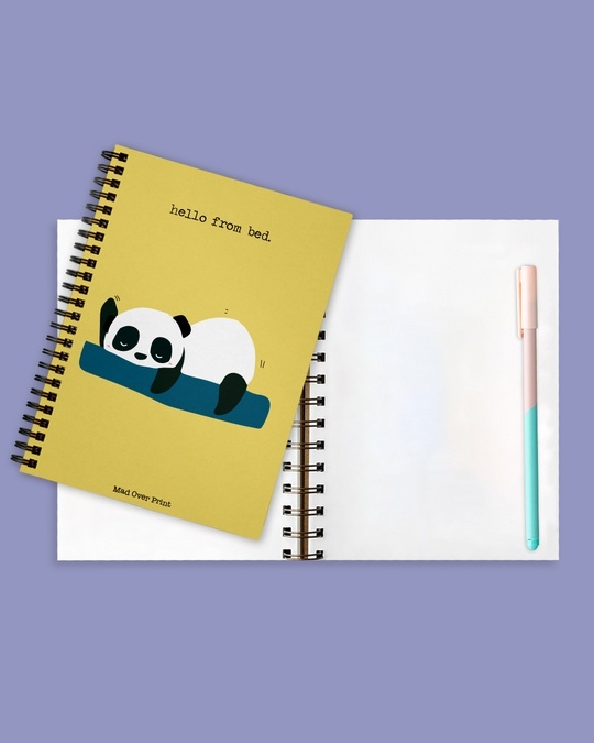 Shop Yellow Hello From Bed Notepad-Design