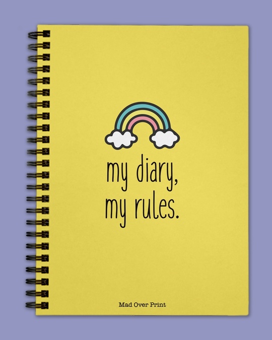 Shop Yellow My Diary My Rules Notepad-Front