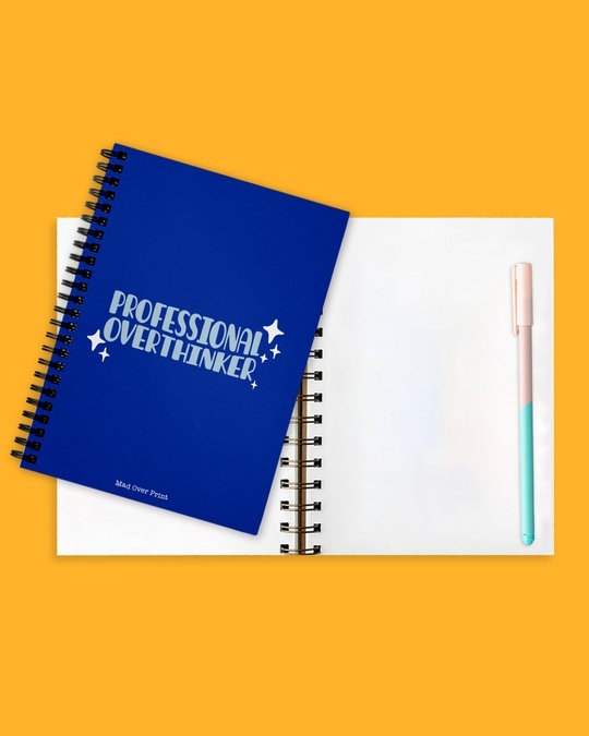 Shop Blue Professional Overthinker Notepad-Design