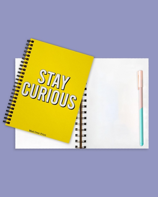 Shop Yellow Stay Curious Notepad-Design