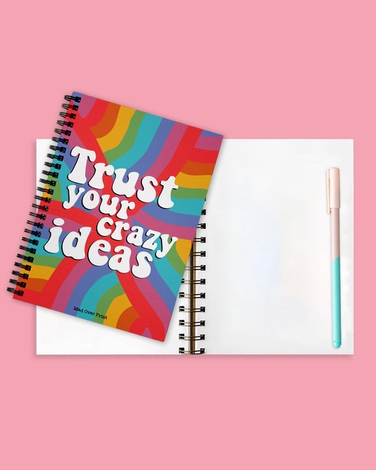 Shop Multicolor Trust Your Crazy Ideas Notepad-Design