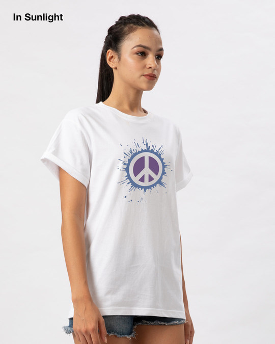 Shop Magic Peace Boyfriend T-Shirt-Full