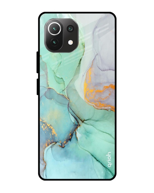 Shop Marble Printed Premium Glass Cover for Mi 11 Lite (Shock Proof, Lightweight)-Front