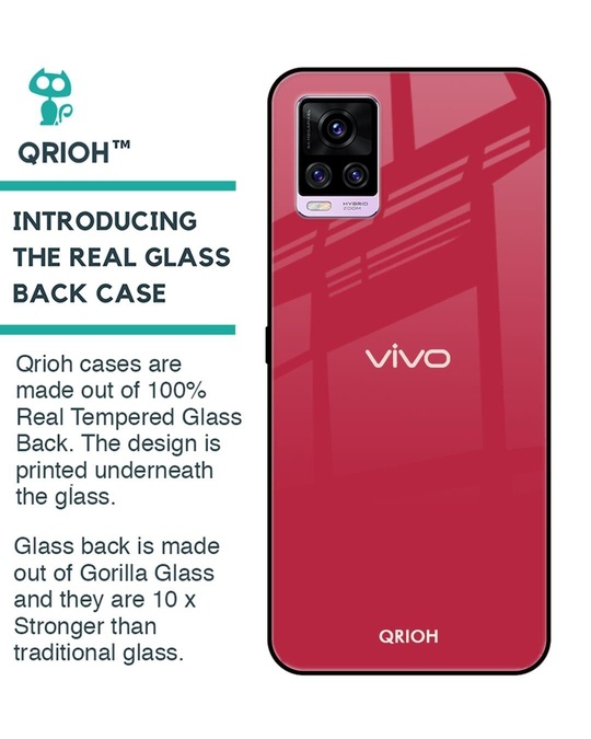 Shop Premium Glass Cover for Vivo V20 Pro (Shock Proof, Lightweight)-Back