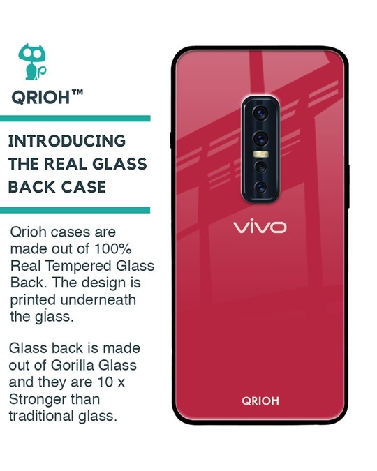 Shop Premium Glass Cover for Vivo V17 Pro (Shock Proof, Lightweight)-Back