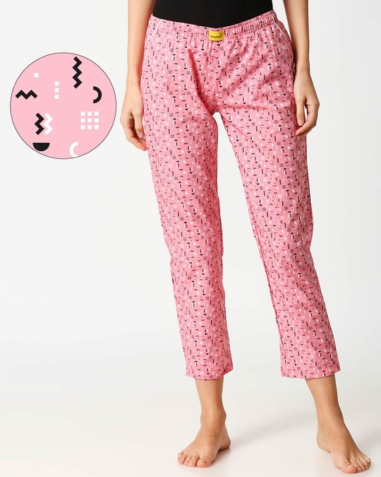 Shop Memphis Pattern All Over Printed Pyjama-Front