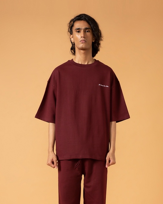 Buy Men s Barn Red All About The Vibe Oversized T shirt Online At Bewakoof Buy men s barn red all about the vibe oversized t shirt online at bewakoof