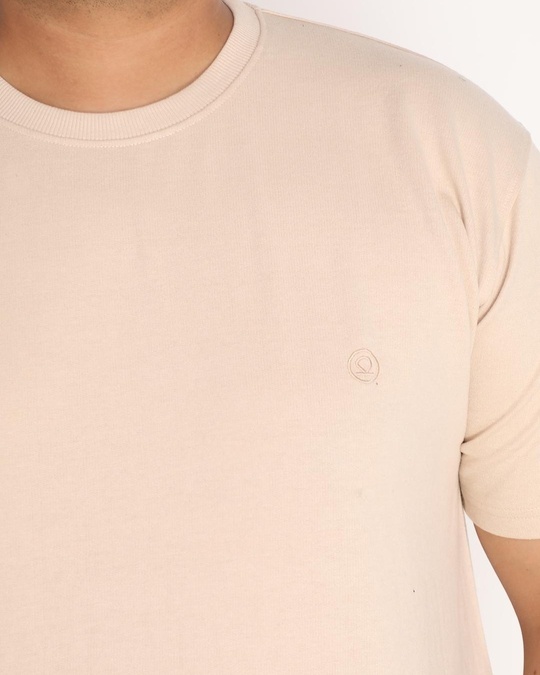 Buy Men's Beige Plus Size T-shirt for Men Beige Online at Bewakoof