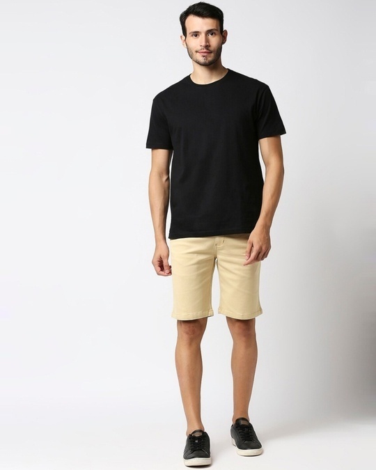 Shop Men's Beige Slim Fit Shorts