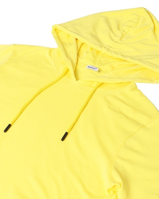 Shop Men's Birthday Yellow Loose Fit Hoodie T-shirt