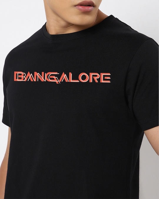Buy Men's Black Bangalore Typography Tshirt for Men Online at Bewakoof