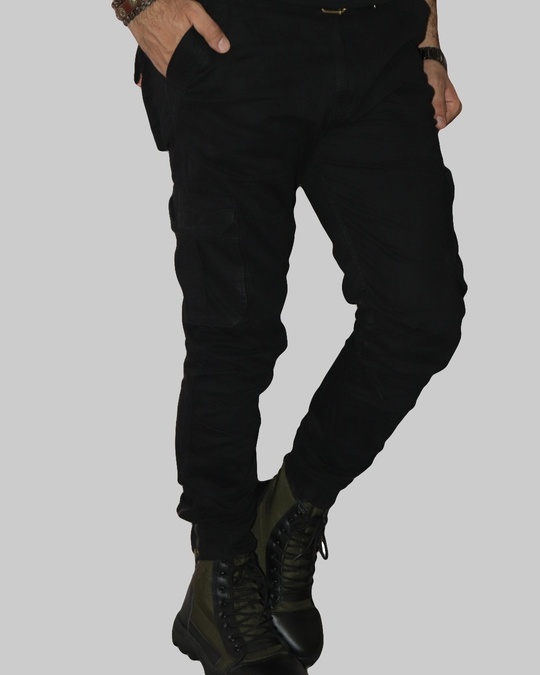 Buy Men's Black Cargo Pants Online at Bewakoof