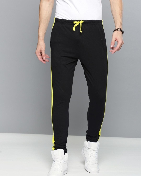 color block track pants mens