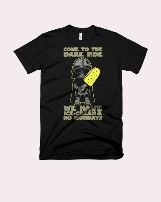 Shop Men's Black Come To The Dark Side Graphic Printed T-shirt-Full