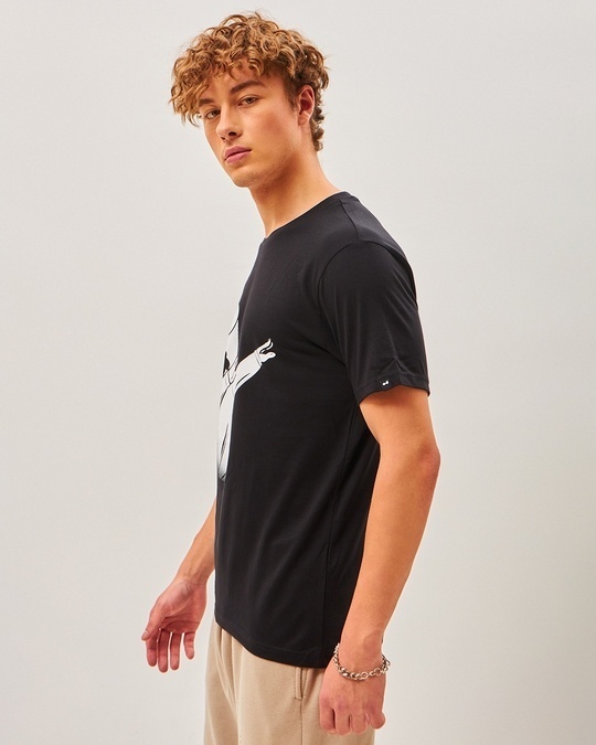 Buy Men's Black Dab Marshmello Graphic Printed T-shirt Online at Bewakoof
