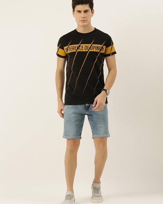 Buy Men's Black Graphic Printed T-shirt for Men Black Online at Bewakoof