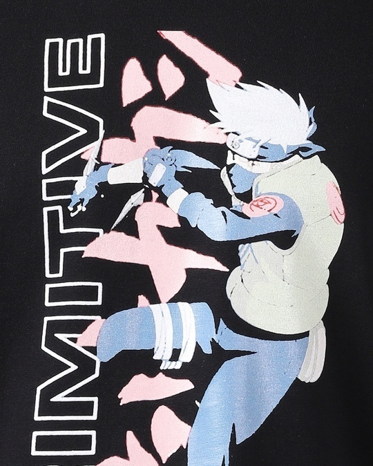 Shop Men's Black Anime Naruto Strike Graphic Printed T-shirt